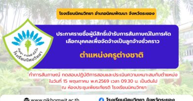 Announcement of the List of Candidates Eligible for Interview for the Recruitment of Temporary Employees in the Position of Foreign Teacher